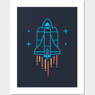 Cool Space Shuttle T-Shirt Posters and Art